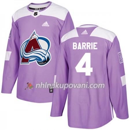 Colorado Avalanche Dresy Tyson Barrie 4 Adidas 2017-2018 Nachová Fights Cancer Practice Authentic - Pánské